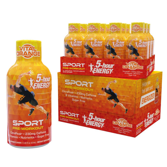 5-Hour ENERGY Extra Strength Sport Shot Citrapeak bottle for quick workout energy.