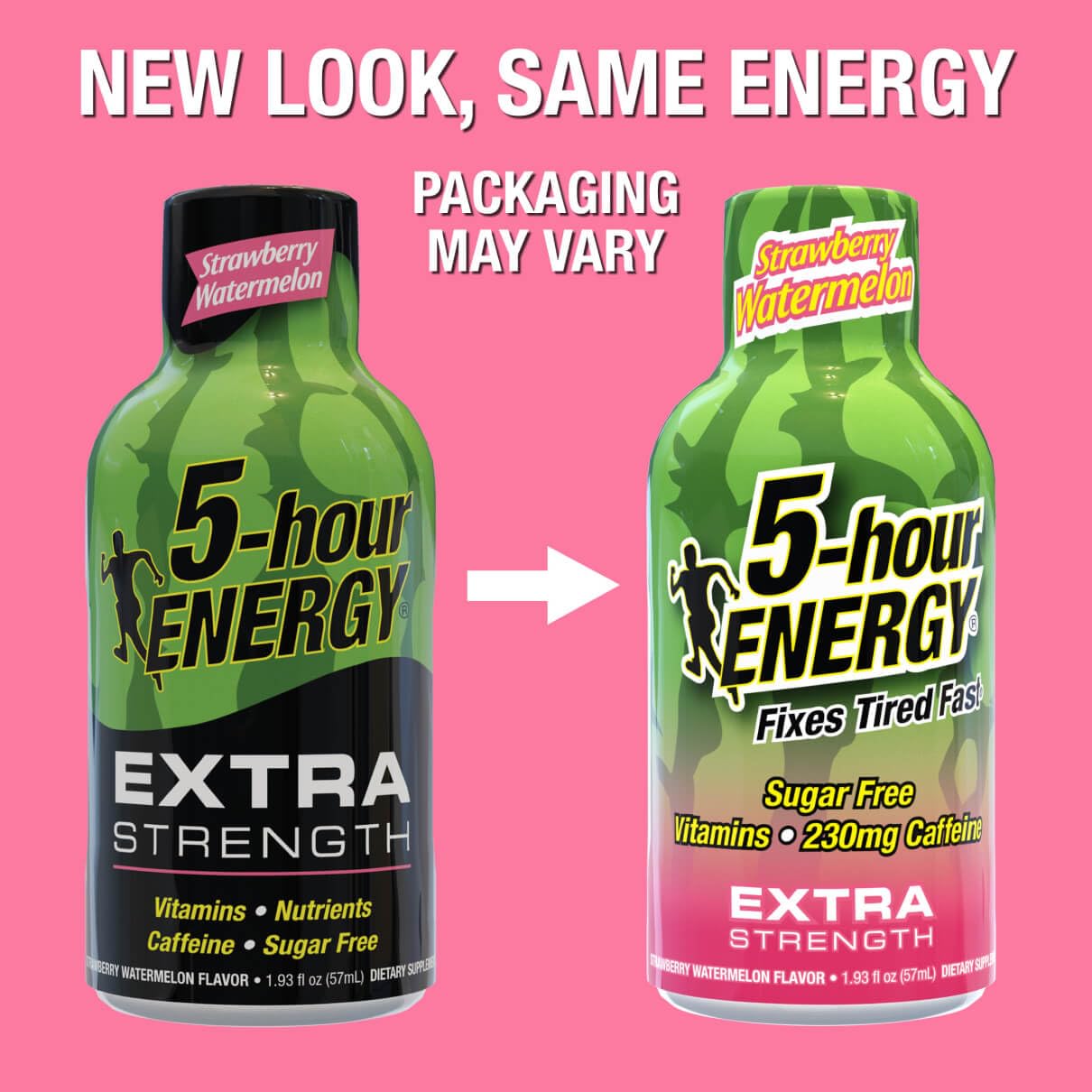 Strawberry-watermelon flavor adds a refreshing energy uplift