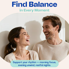 Bottle label highlights sleep support and mood balance benefits