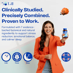 Capsules resting on a nightstand suggest a relaxing bedtime routine with 5 Nutri
