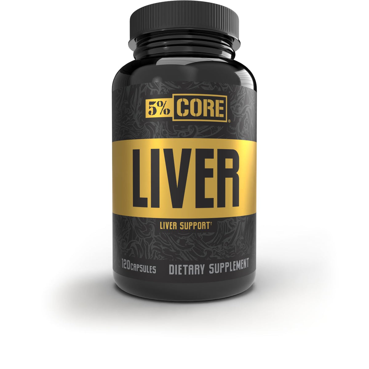 5% Nutrition Core Liver Support NAC bottle front view, supports detox during intense training