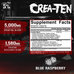 Scoop from 5% Nutrition CreaTEN jar for quick, convenient daily dosing