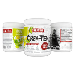 5% Nutrition Crea-TEN jar label emphasizing multi-form creatine blend
