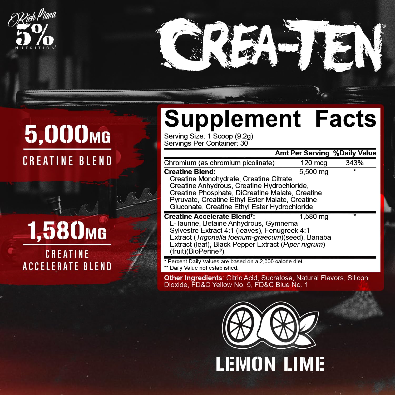 5% Nutrition Crea-TEN scoop-dispense showing quick, convenient mixing