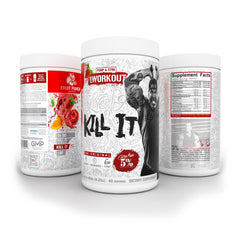 Shaker-ready setup shows easy preparation and dosing of Kill It pre-workout.