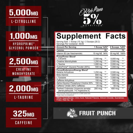 5% Nutrition Kill It scoop close-up highlights precise serving size for consistent dosing.