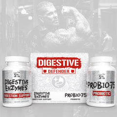 Label view of Rich Piana Digestive Defender showing 120 capsules for daily use.
