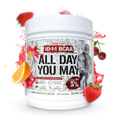 Fruit Punch flavor mix in a glass ready to energize training