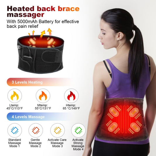 6xigouma back massage belt with heat function for soothing lumbar comfort