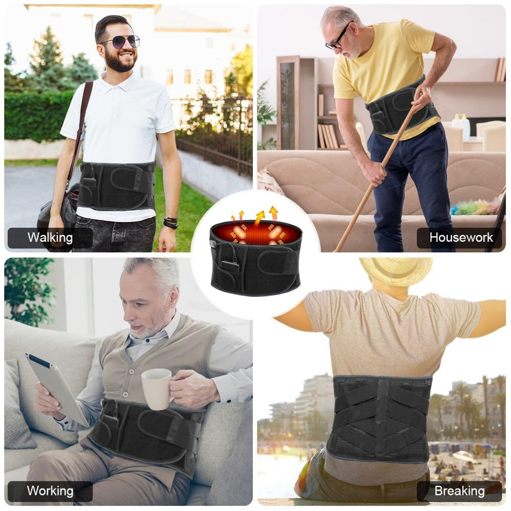 6xigouma heated belt offers portable relief for work, home, or travel