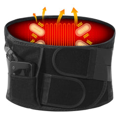 6xigouma heated back brace front view supports posture and warmth
