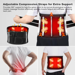 6xigouma heated massage belt battery pack enables cordless use