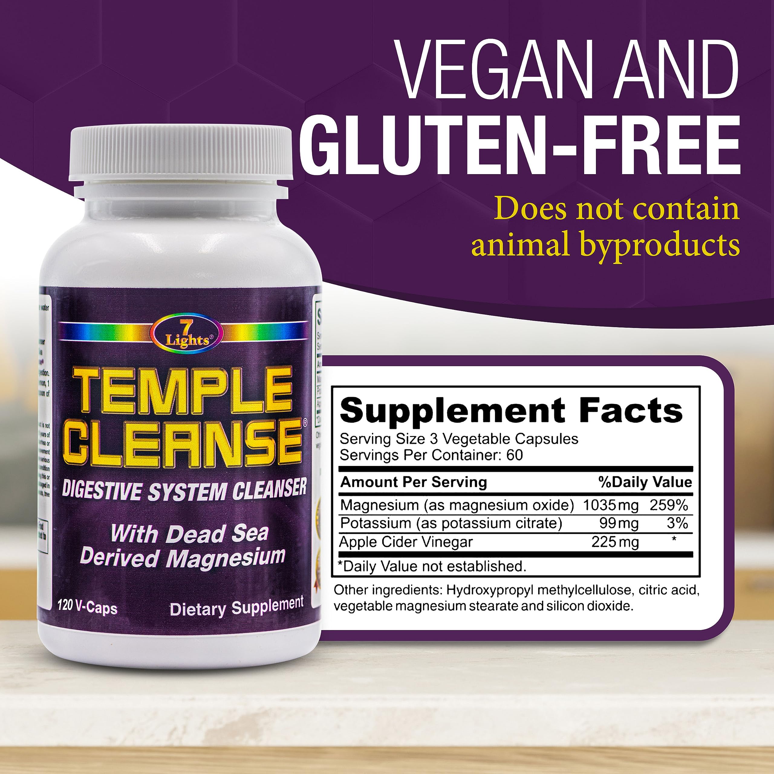 Temple Cleanse oxygen detox graphic illustrating 12+ hour release.