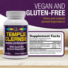 Temple Cleanse oxygen detox graphic illustrating 12+ hour release.