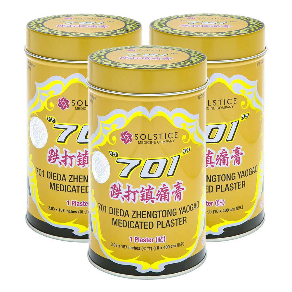 701 Dieda Zhengtong Yaogao plaster packaging front for joint and muscle relief.