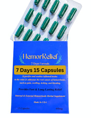 Glass of water beside 7Days Hemorrhoid Detox bottle for convenient intake.