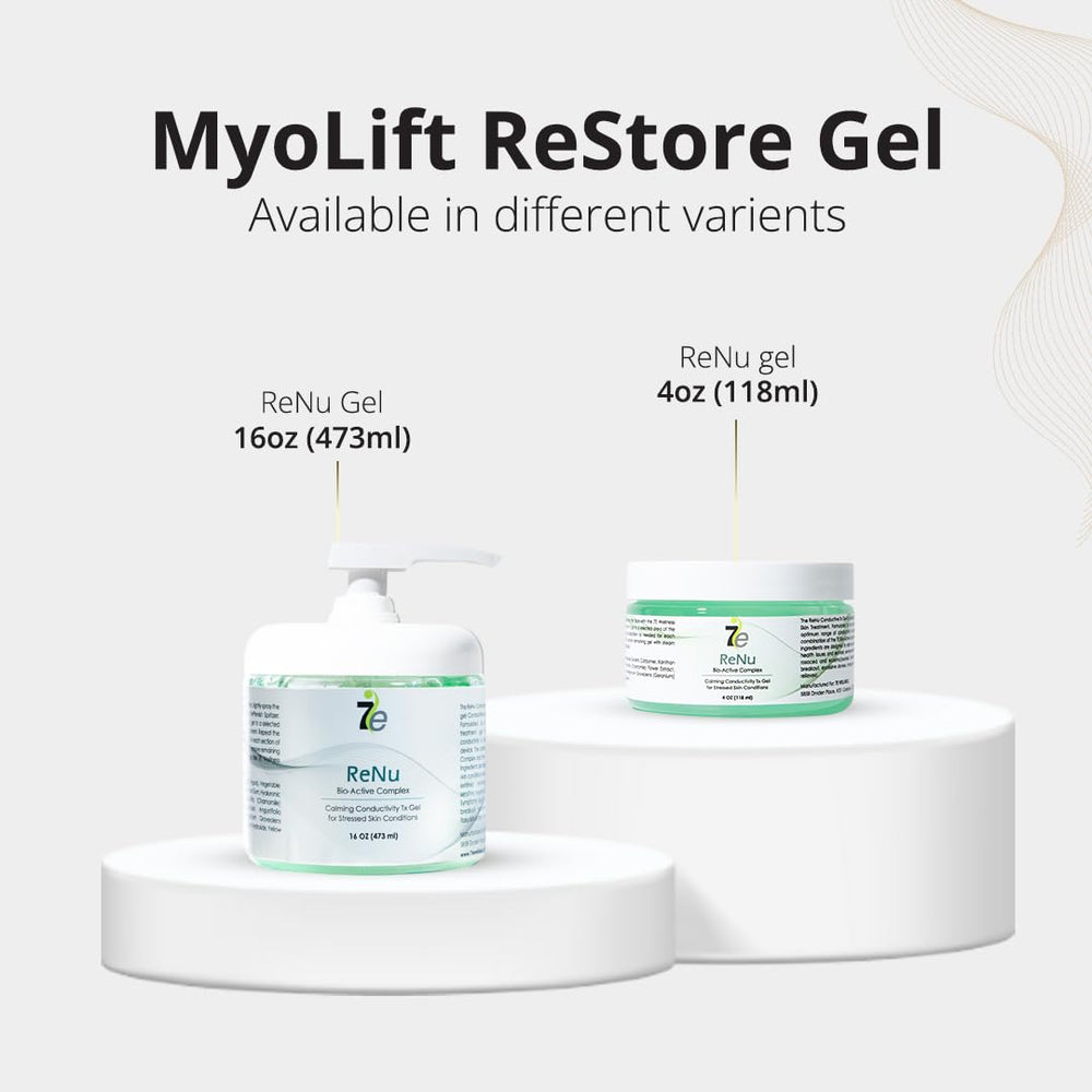 Myolift device setup with 7E Wellness ReNu Conductive Gel applied