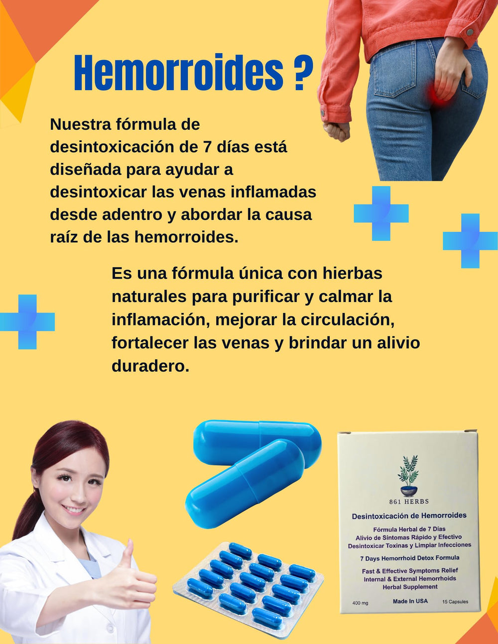 HemorrDetox packaging highlighting natural ingredients and clean formulation