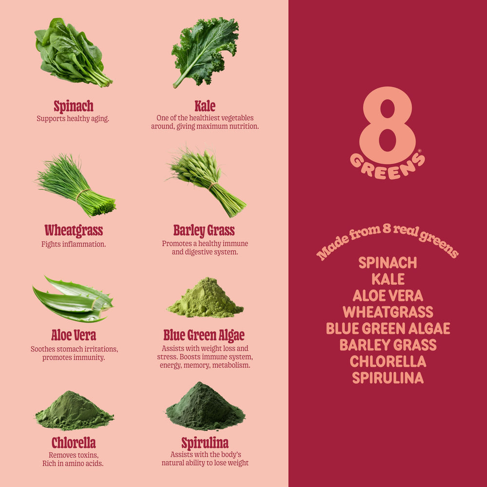 8Greens bottle with label complements an active, healthy lifestyle