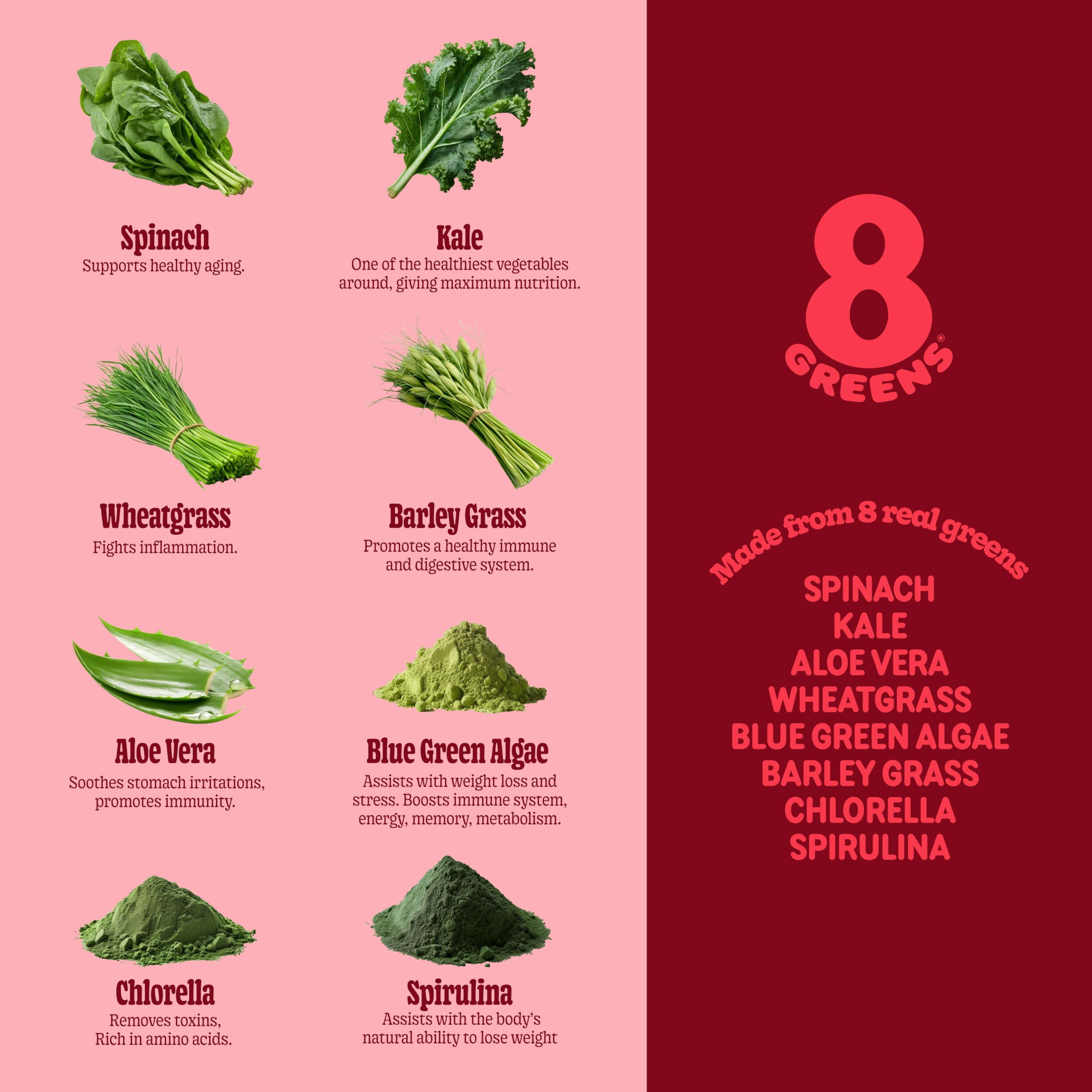 Gummies with fresh apples and greens hint at natural flavor and vitality.