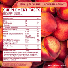 8Greens peach-flavored gummies ideal for family-friendly daily greens