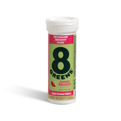 8Greens greens blend (spinach, wheatgrass, spirulina) on label.