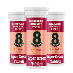 8Greens supergreens tablets bottle front for daily wellness and ease