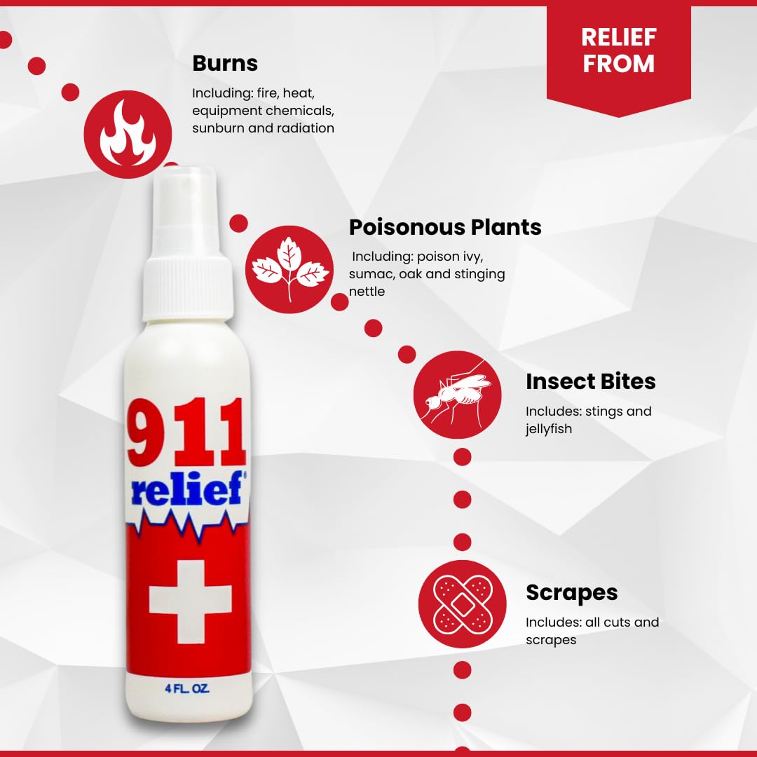 911 Relief travel pack demonstrates easy on-the-go itch relief.
