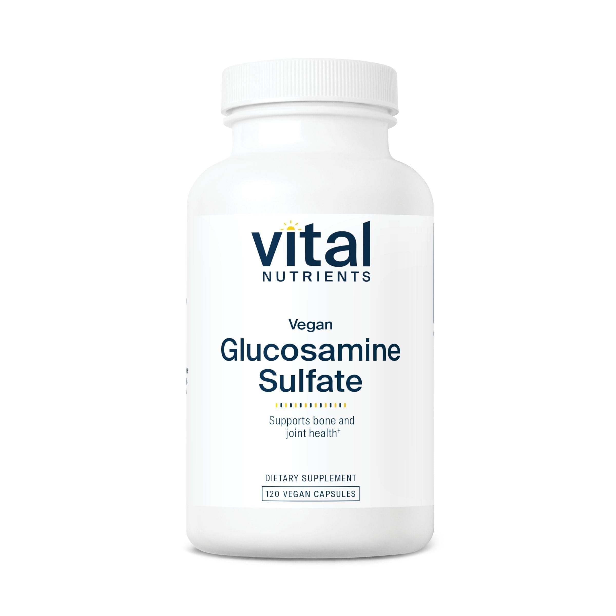 Vital Nutrients vegan glucosamine bottle front for joint support