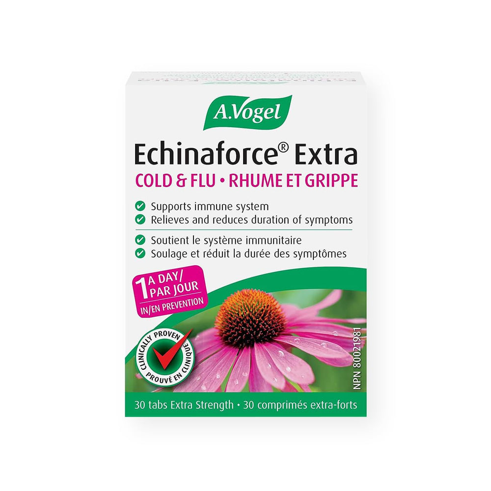 A.Vogel Echinaforce bottle and tablets for immune support during cold season