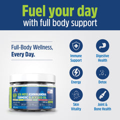 A1 Body Fuel Sea Moss Gummies close-up – 10-in-1 blend for energy support.