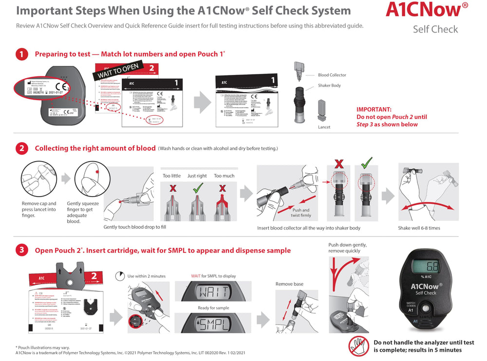 A1CNow SelfCheck blood collectors with shakers for sample handling
