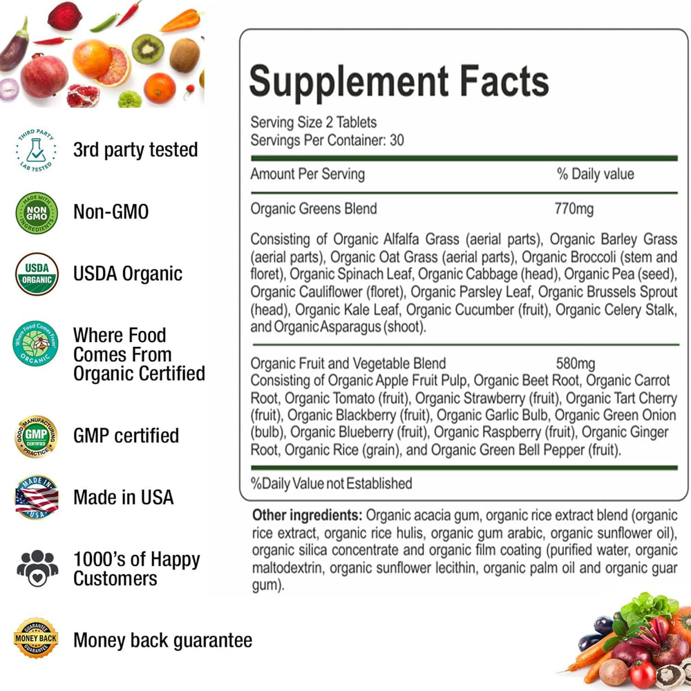 AAMATEC LIFE label closeup with organic and non-GMO claims
