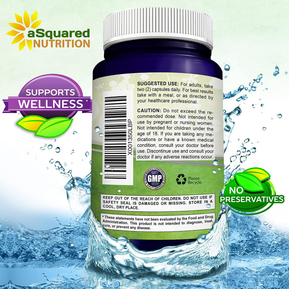 GMP compliant USA facility seal beside aSquared Nutrition Resveratrol packaging.