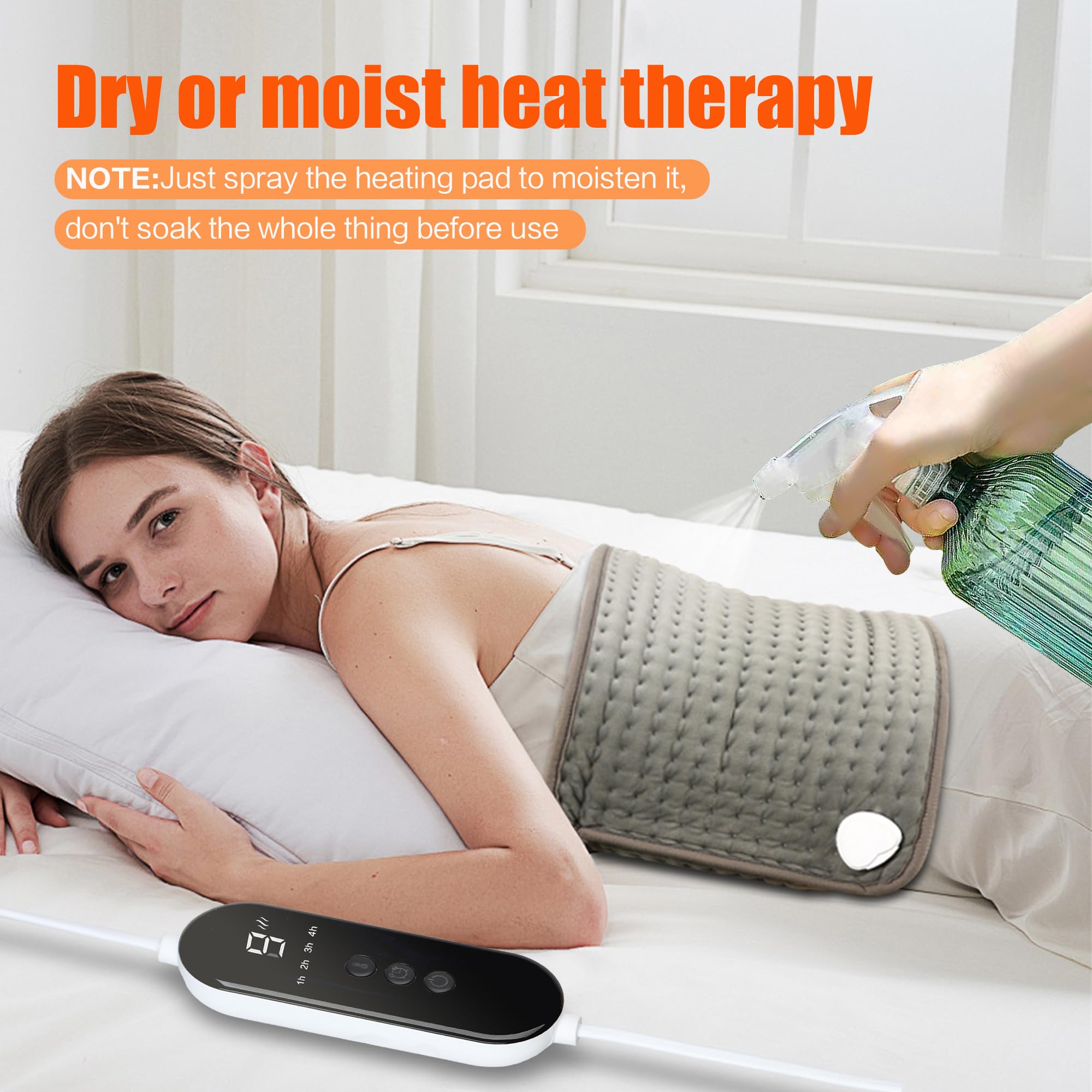 AAYAAY heating pad with adjustable shoulder strap for hands-free wear