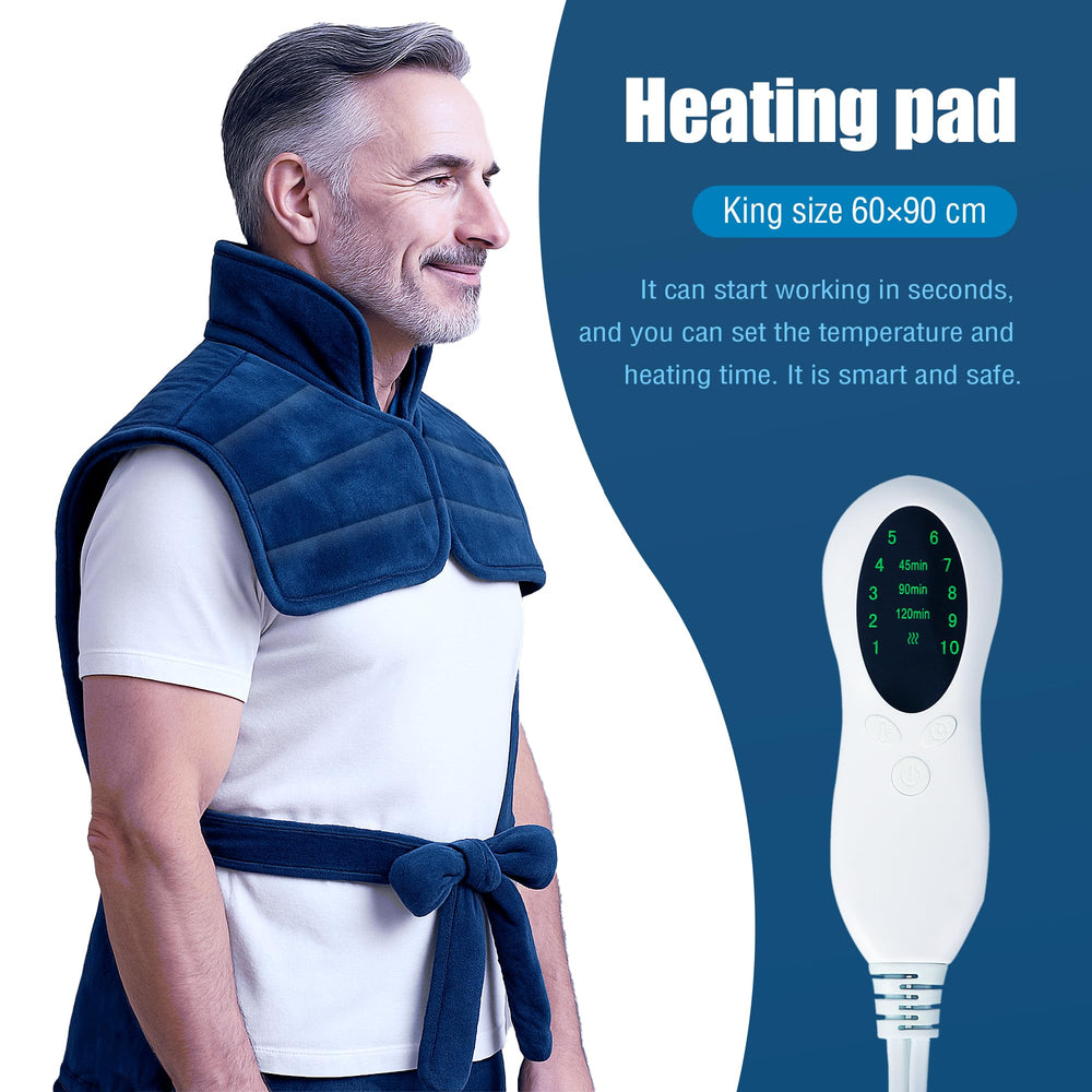 AAYAAY back heating pad covering the upper back in a cozy setup