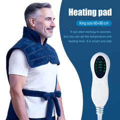 AAYAAY back heating pad covering the upper back in a cozy setup