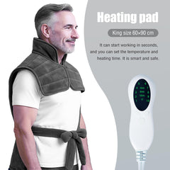 AAYAAY heating pad placed on the back delivers broad, soothing warmth.