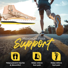 AbbKee Carbon Fiber Insoles trim-to-fit illustration shows customizable sizing for both genders