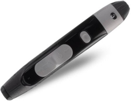Abbott Freestyle Lancing Device II close-up for pet glucose testing