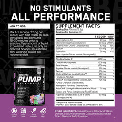 ABE All Black Everything label close-up showing creatine and citrulline blend for pumps.