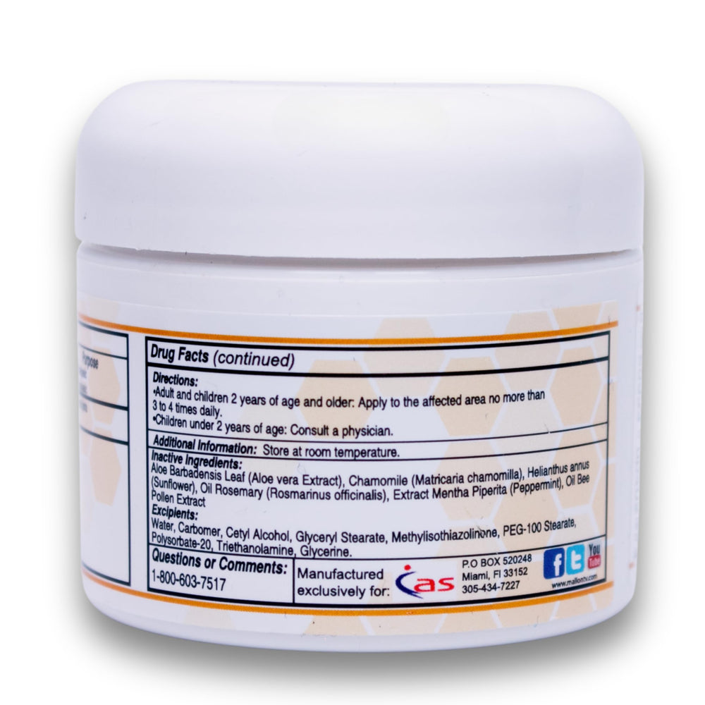 ABEE MED bee pollen ingredient close-up highlights natural skin nourishment.
