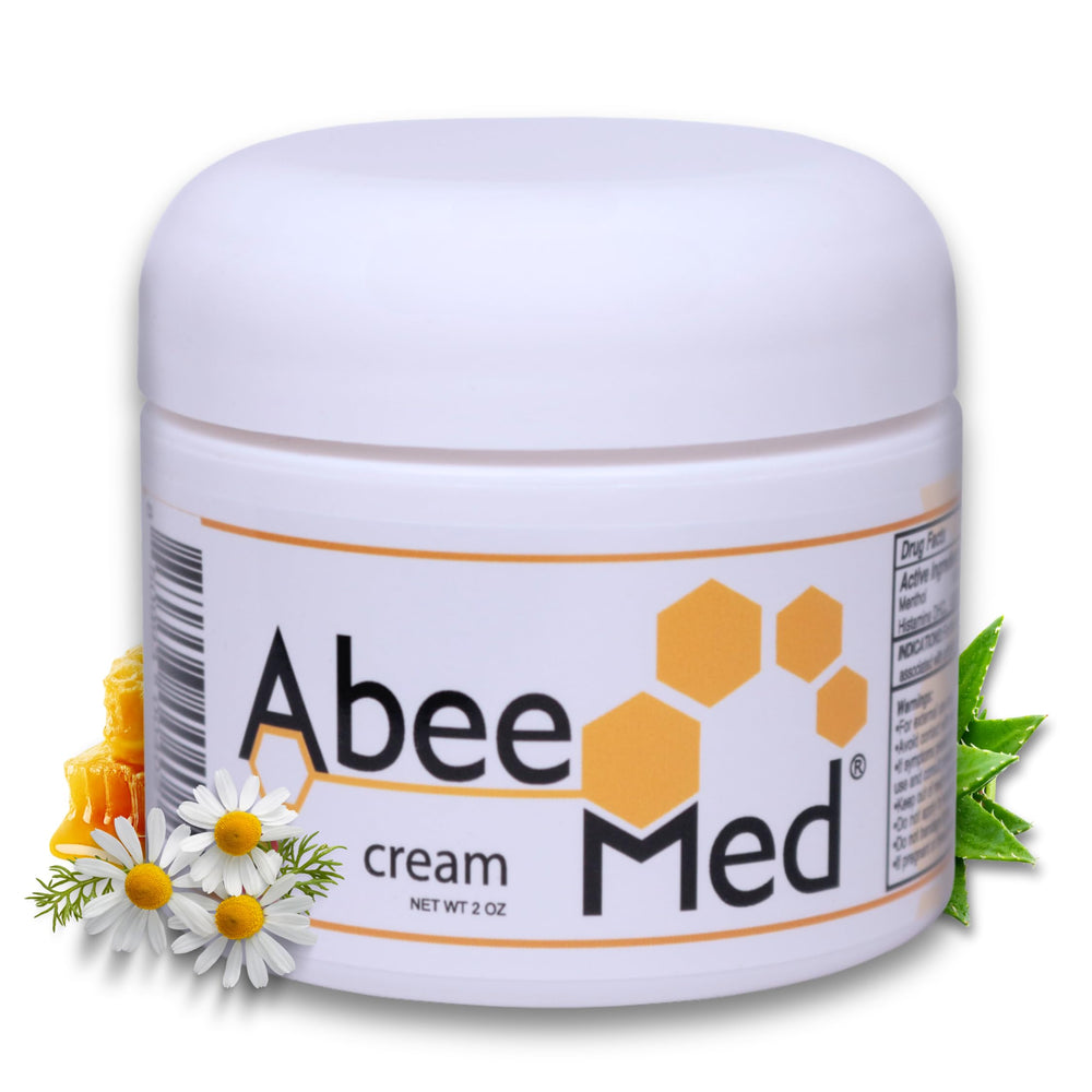 ABEE MED Extra Strength Cream bottle showcases fast-absorbing relief for muscles.