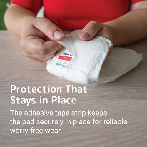 Abena San Premium Pad with adhesive backing stays in place reliably.