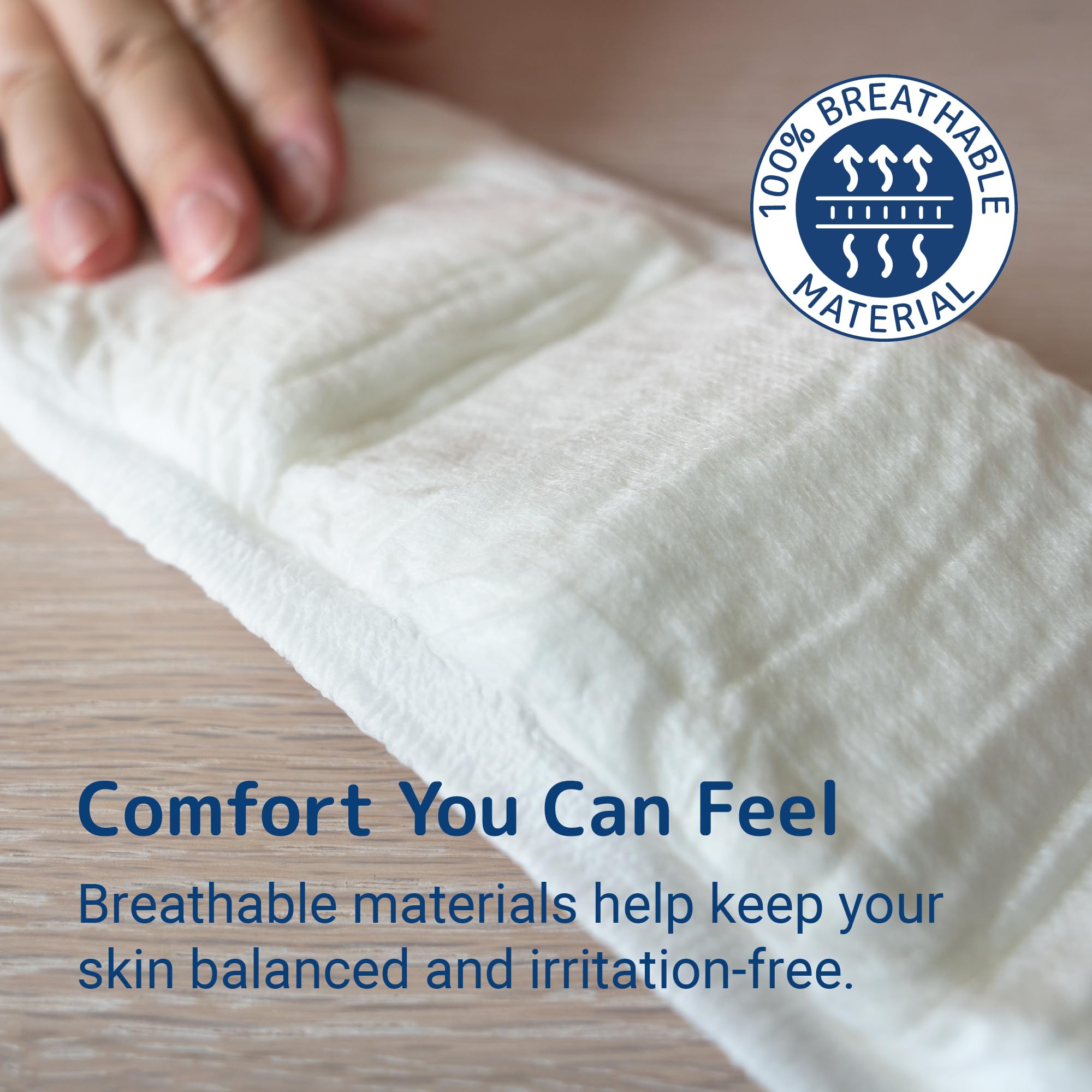 Abena San Premium Pad fits under underwear for secure wear.