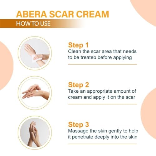 ABERA Scar Cream after-application glow indicates refreshed skin.