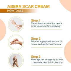 ABERA Scar Cream after-application glow indicates refreshed skin.