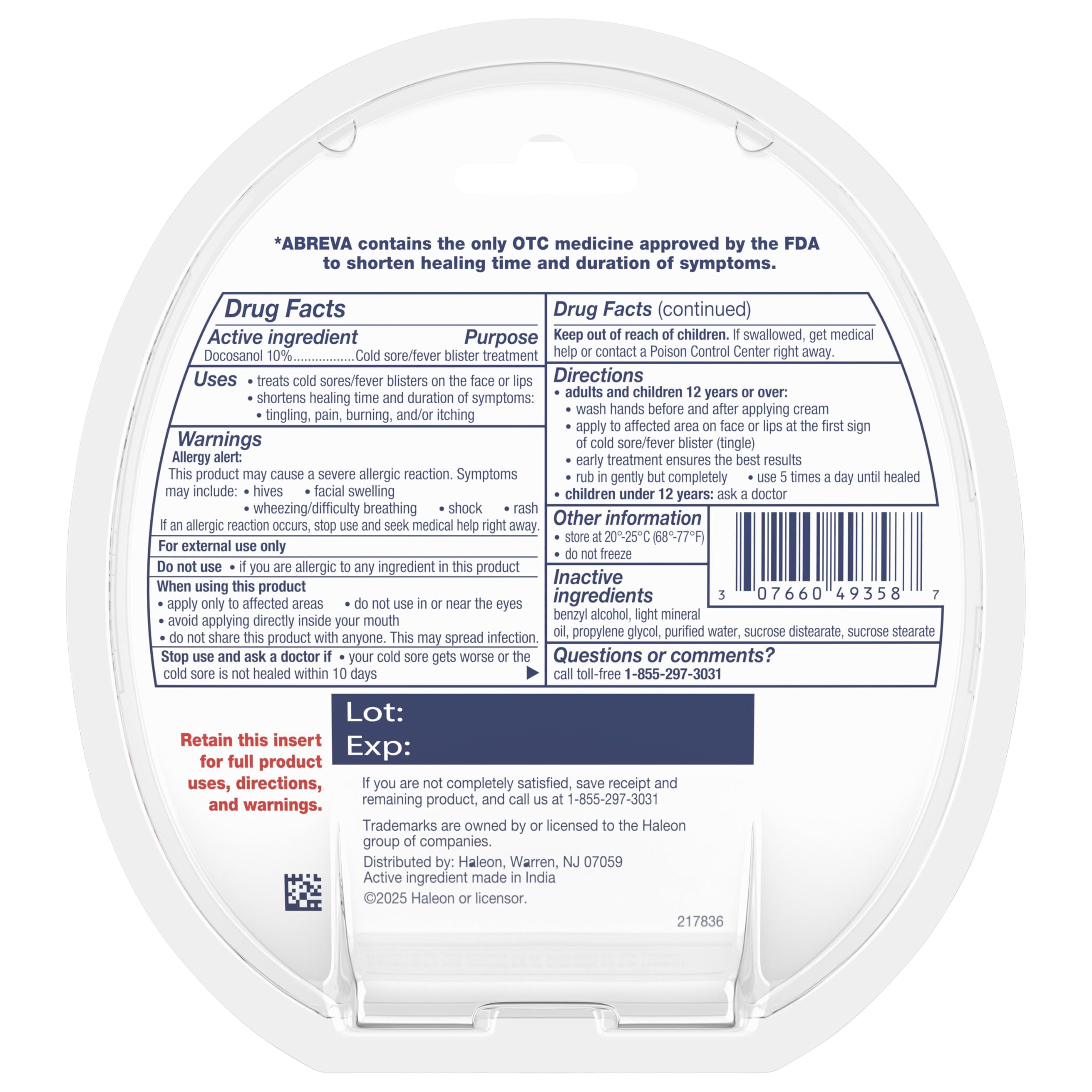 Abreva tube beside a watch illustrates on-the-go symptom management.