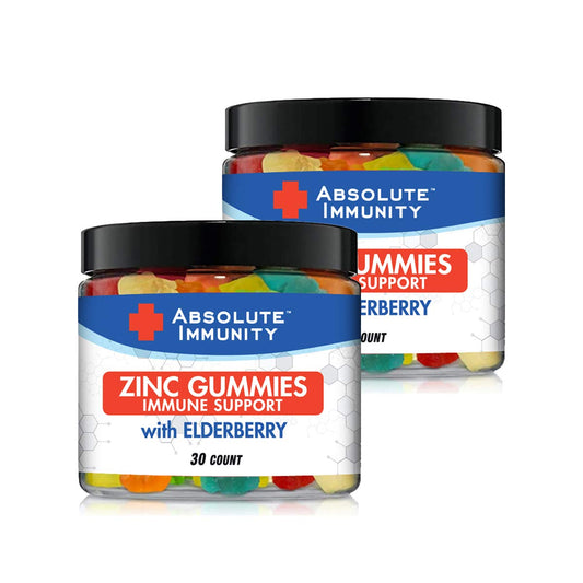 Absolute Nutrition Immunity gummies bottle front, tasty immune support for adults and kids.