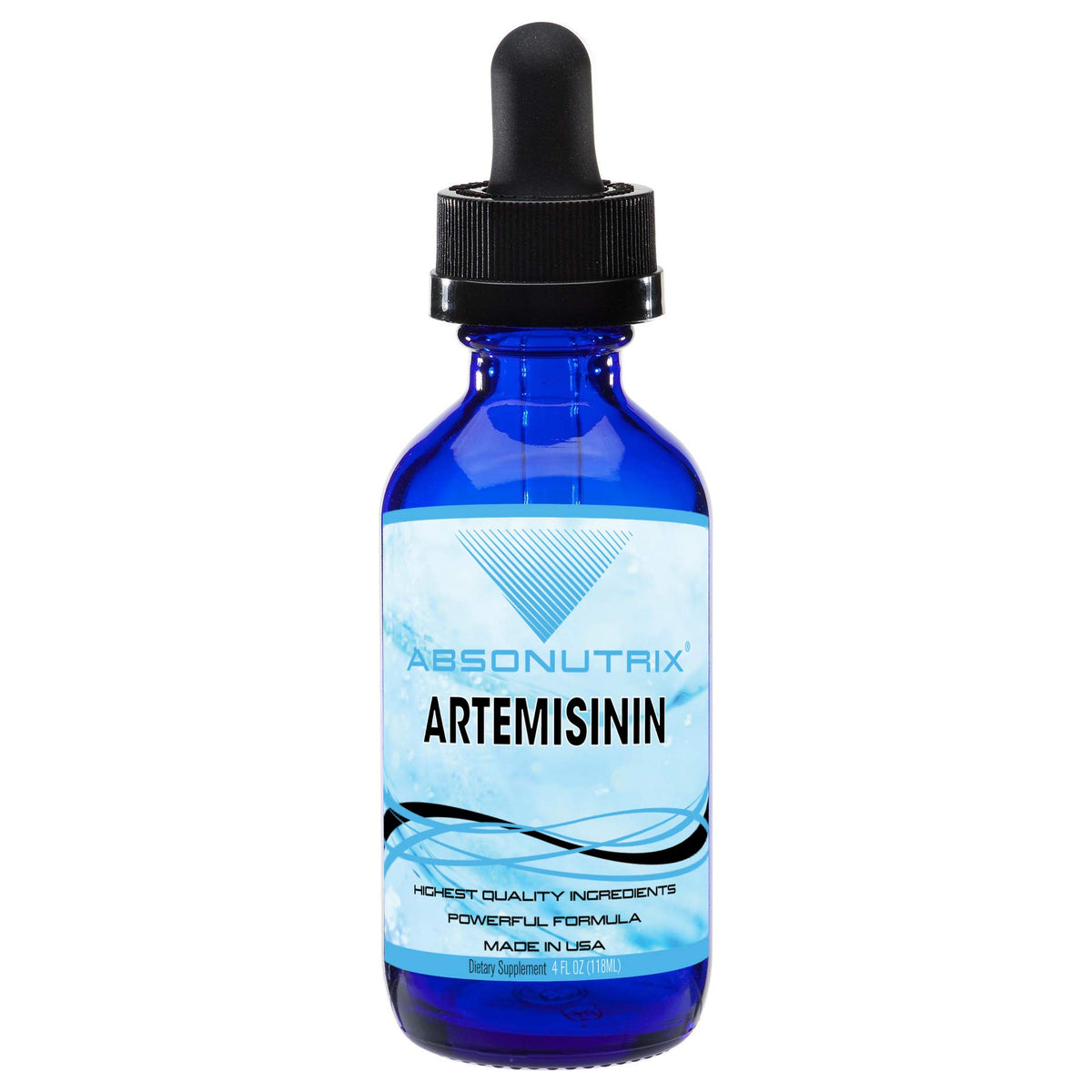 Absonutrix Artemisinin liquid bottle shown for easy daily usage and immune support.